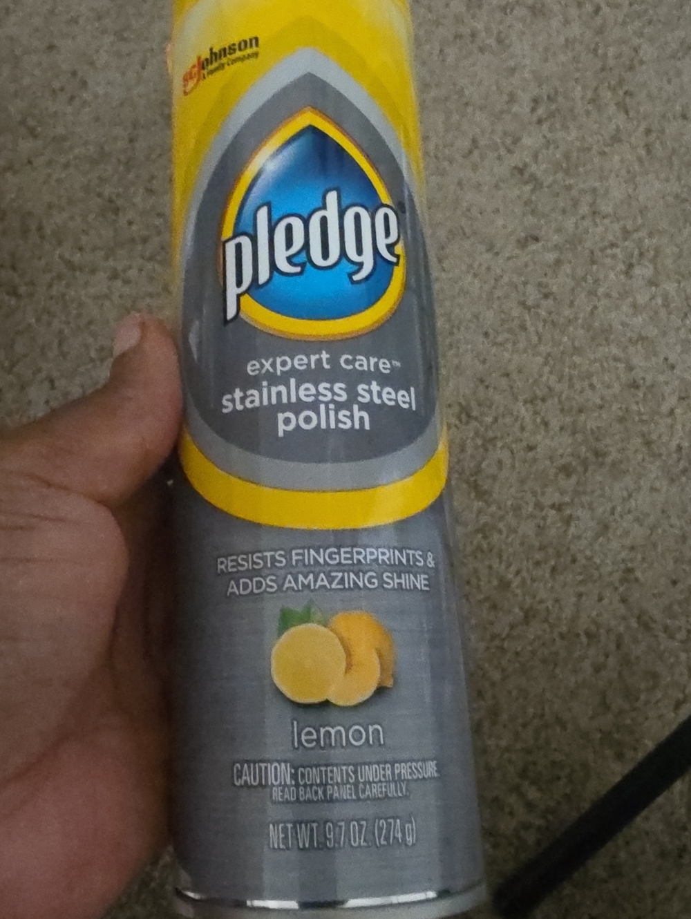 Pledge Pledge Stainless Steel Polish Spray - Gray & Yellow